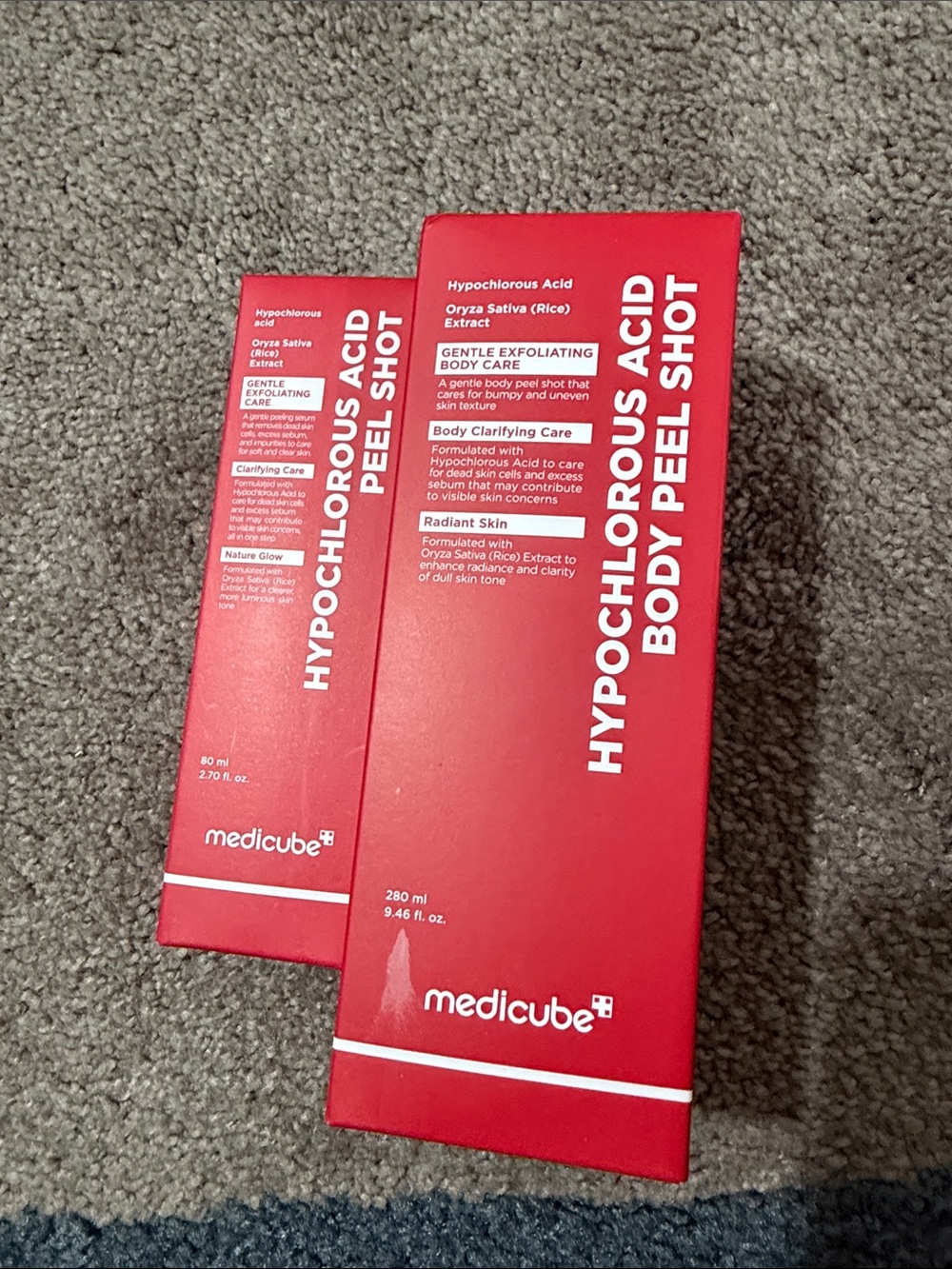 Medicube Hypochlorous Acid Body Peel Shot - Red Gentle Exfoliating Body Wash
